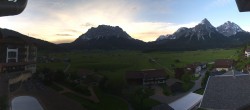 Archived image Webcam Panoramic view Hotel Post Lermoos 05:00