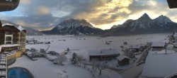 Archived image Webcam Panoramic view Hotel Post Lermoos 07:00