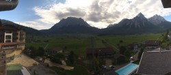 Archived image Webcam Panoramic view Hotel Post Lermoos 07:00