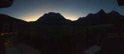 Archived image Webcam Panoramic view Hotel Post Lermoos 05:00