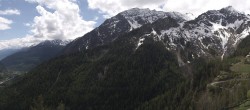 Archiv Foto Webcam Checrouit Panoramablick, Courmayeur 11:00