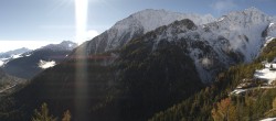 Archiv Foto Webcam Checrouit Panoramablick, Courmayeur 09:00