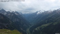 Archiv Foto Webcam Tristner/ Zillertal - Blick zum Grinberg 19:00
