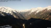 Archiv Foto Webcam Tristner/ Zillertal - Blick zum Grinberg 19:00