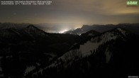 Archived image Webcam Hochrieshütte - View to the south 23:00