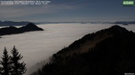 Archived image Webcam Hochrieshütte - View to the south 19:00