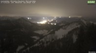 Archived image Webcam Hochrieshütte - View to the south 21:00