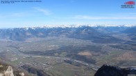 Archiv Foto Webcam Hoher Kasten - Blick ins Rheintal 13:00