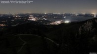 Archiv Foto Webcam Kampenwand - Blick nach Norden über den Chiemsee 23:00