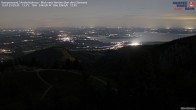 Archiv Foto Webcam Kampenwand - Blick nach Norden über den Chiemsee 23:00