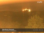 Archived image Webcam View to Wartburg Eisenach 23:00