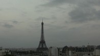 Archiv Foto Webcam Panorama Paris: Blick auf den Eiffelturm 21:00