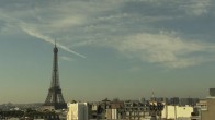 Archiv Foto Webcam Panorama Paris: Blick auf den Eiffelturm 09:00