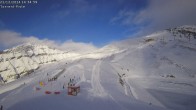 Archived image Webcam Leukerbad - Top station Rinderhütte 13:00