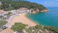 Archiv Foto Webcam Tamariu - Costa Brava - Blick auf den Strand 13:00