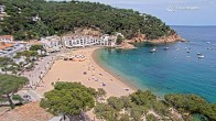 Archiv Foto Webcam Tamariu - Costa Brava - Blick auf den Strand 13:00