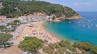 Archiv Foto Webcam Tamariu - Costa Brava - Blick auf den Strand 13:00
