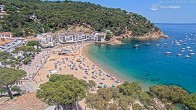 Archived image Webcam Tamariu - Costa Brava - View to the beach 13:00