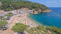 Archiv Foto Webcam Tamariu - Costa Brava - Blick auf den Strand 13:00