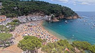 Archiv Foto Webcam Tamariu - Costa Brava - Blick auf den Strand 11:00