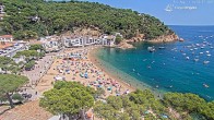 Archived image Webcam Tamariu - Costa Brava - View to the beach 13:00