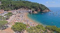 Archiv Foto Webcam Tamariu - Costa Brava - Blick auf den Strand 11:00