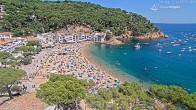 Archiv Foto Webcam Tamariu - Costa Brava - Blick auf den Strand 13:00