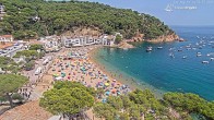 Archived image Webcam Tamariu - Costa Brava - View to the beach 13:00