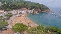 Archiv Foto Webcam Tamariu - Costa Brava - Blick auf den Strand 13:00