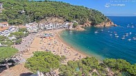 Archiv Foto Webcam Tamariu - Costa Brava - Blick auf den Strand 13:00