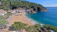 Archiv Foto Webcam Tamariu - Costa Brava - Blick auf den Strand 09:00