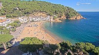 Archiv Foto Webcam Tamariu - Costa Brava - Blick auf den Strand 13:00