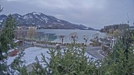 Archiv Foto Webcam Blick auf den Fuschlsee von Ebners Waldhof 13:00