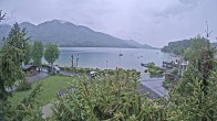 Archiv Foto Webcam Blick auf den Fuschlsee von Ebners Waldhof 13:00