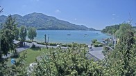 Archiv Foto Webcam Blick auf den Fuschlsee von Ebners Waldhof 13:00