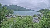 Archiv Foto Webcam Blick auf den Fuschlsee von Ebners Waldhof 13:00