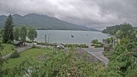 Archiv Foto Webcam Blick auf den Fuschlsee von Ebners Waldhof 09:00