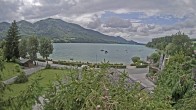 Archiv Foto Webcam Blick auf den Fuschlsee von Ebners Waldhof 13:00