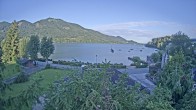 Archiv Foto Webcam Blick auf den Fuschlsee von Ebners Waldhof 06:00