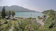 Archiv Foto Webcam Blick auf den Fuschlsee von Ebners Waldhof 13:00