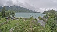 Archiv Foto Webcam Blick auf den Fuschlsee von Ebners Waldhof 13:00