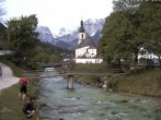 Archiv Foto Webcam Malerwinkel in Ramsau bei Berchtesgaden - Ortskirche St. Sebastian 09:00