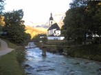 Archiv Foto Webcam Malerwinkel in Ramsau bei Berchtesgaden - Ortskirche St. Sebastian 05:00