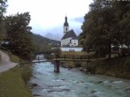 Archiv Foto Webcam Malerwinkel in Ramsau bei Berchtesgaden - Ortskirche St. Sebastian 19:00