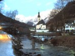 Archiv Foto Webcam Malerwinkel in Ramsau bei Berchtesgaden - Ortskirche St. Sebastian 06:00