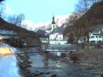 Archiv Foto Webcam Malerwinkel in Ramsau bei Berchtesgaden - Ortskirche St. Sebastian 06:00