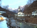 Archiv Foto Webcam Malerwinkel in Ramsau bei Berchtesgaden - Ortskirche St. Sebastian 05:00