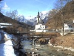 Archiv Foto Webcam Malerwinkel in Ramsau bei Berchtesgaden - Ortskirche St. Sebastian 09:00