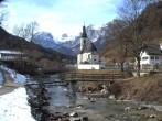 Archiv Foto Webcam Malerwinkel in Ramsau bei Berchtesgaden - Ortskirche St. Sebastian 11:00