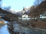 Archiv Foto Webcam Malerwinkel in Ramsau bei Berchtesgaden - Ortskirche St. Sebastian 05:00